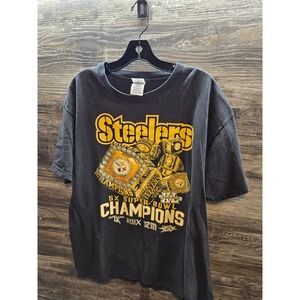 Vintage Pro Weight Pittsburgh Steelers 5X Super Bowl Champions T-Shirt Mens L